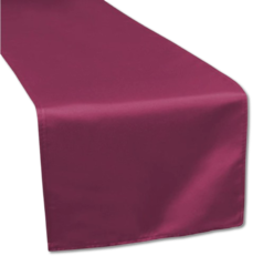 Lamour Mulberry Matte Satin Table Runner