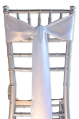 Satin White Chair Ties