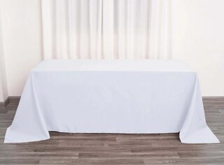 White Banquet Linens - 8ft Tables