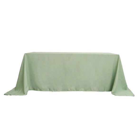 Sage- Banquet Linens - 8ft Tables 90x132 Sage- Banquet Linens - 8ft Tables 90x132