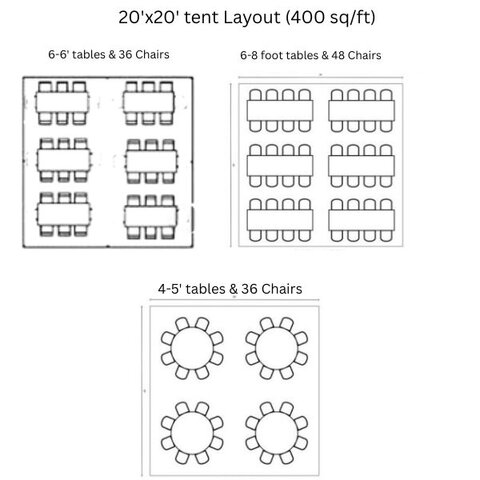 Seating Chart for tent rentals