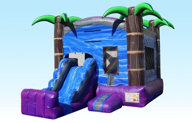 Blue Island Bounce House with Water Slide Blue Island Bounce House with Water Slide