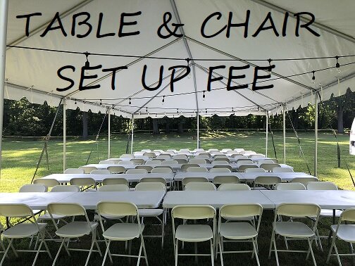 TABLE CHAIR SET UP FEE