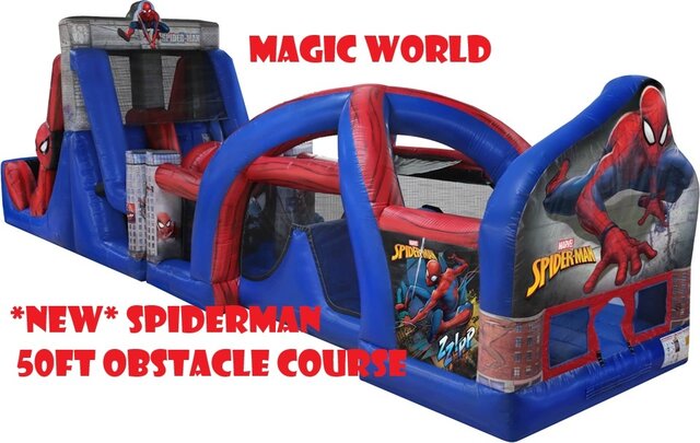 SPIDERMAN 50FT OBSTACLE COURSE NEW SPIDERMAN 50FT OBSTACLE COURSE NEW