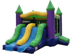 PURPLE AND BLUE CASTLE WITH DOUBLE SLIDE