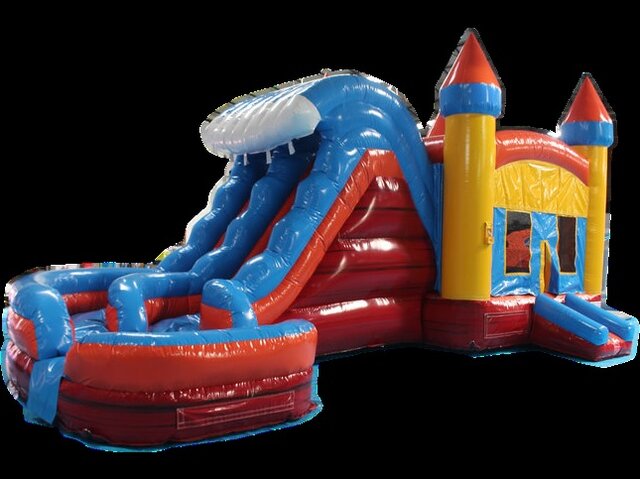 WAVE CASTLE WITH DOUBLE SLIDE