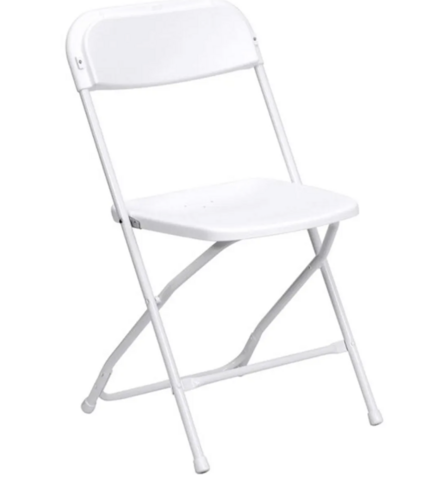 White Plastic Folding Chair White Plastic Folding Chair