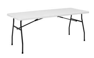 6' White Folding Table