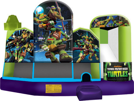 Best inflatable House rentals, Teenage-Mutant-Ninja-Turtles Slide  Combo Wet n Dry Jump House Rentals Naperville offers a variety of options for bounce house and water slide rentals, including Moon Jumps and Moonwalks