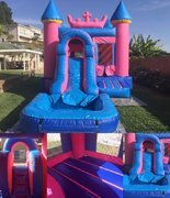 Pink Princess Castle Water Slide & Jumper Rental