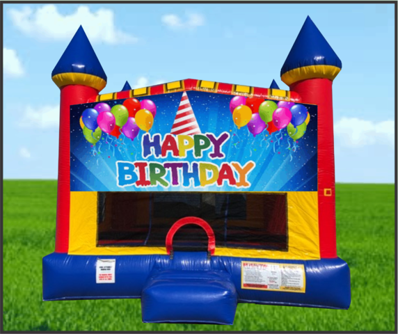 Happy Birthday Hat Large 15 x 15 Castle Bouncer