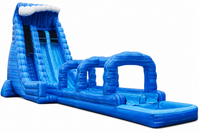 27ft Blue Crush Dual Lane Water Slide 27ft Blue Crush Dual Lane Water Slide