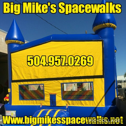 Extra Large Yellow & Blue Spacewalk with basketball goal 