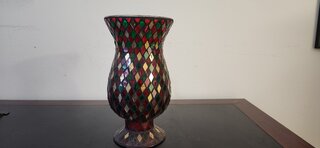 Vase stained glass holiday