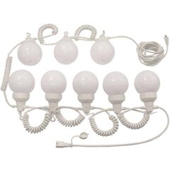 White globe string lights
