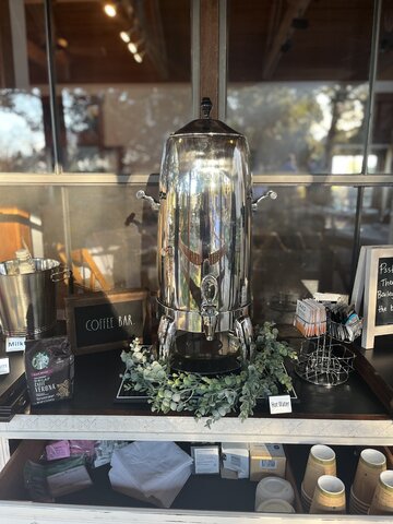 Hot beverage station (coffee, tea, hot cocoa)