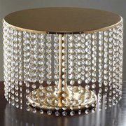 cake stand gold with beads