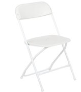 white light plastic chair