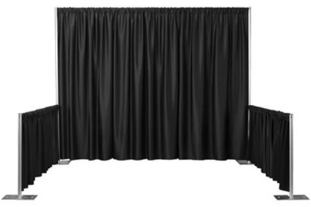 10x10 Black Exhibit Booth