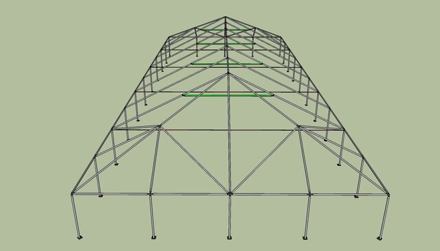 30 x 120 frame Tent With Lights