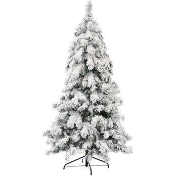 C-Berkshire Snowy Spruce Lit Christmas Tree - 7.5'