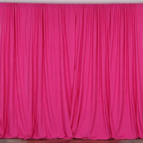 Fushia Satin Curtain