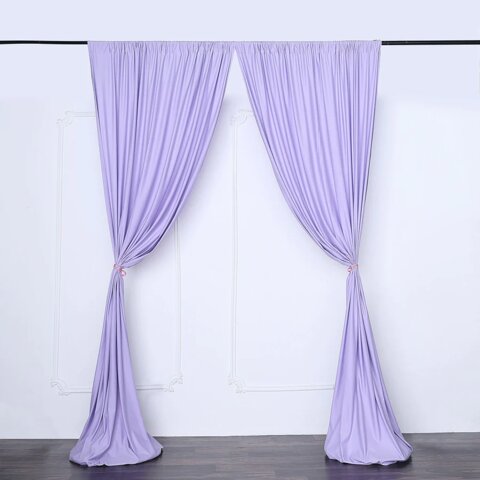 8ft Lilac Poly Curtains