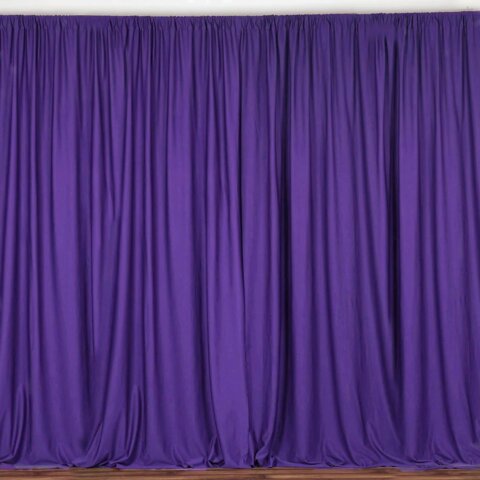 Purple Satin Curtain