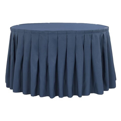 Navy Blue Table Skirts