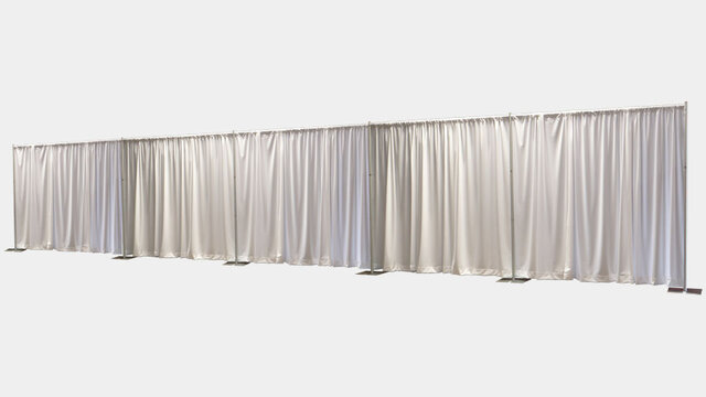 Pipe & Drape Dining Area 300' with wht poly and sheer