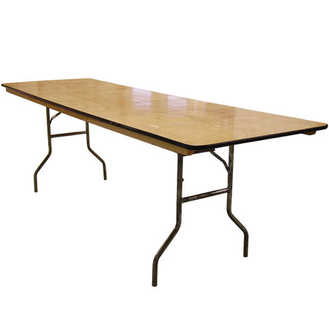 8' Wood Banquet Table