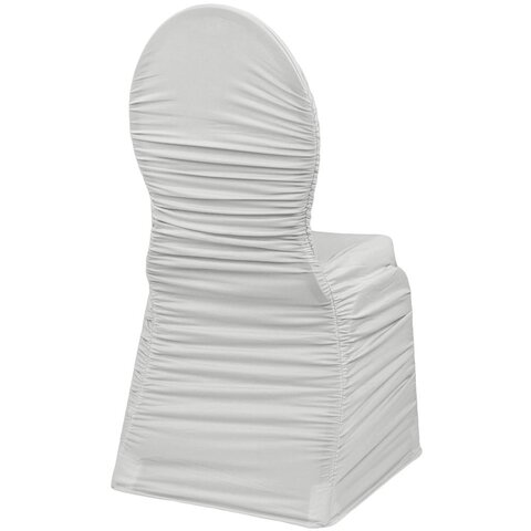 C-Ruched-Chair-Cover-Silver