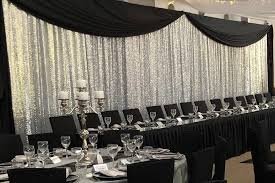 Silver and Black Drape