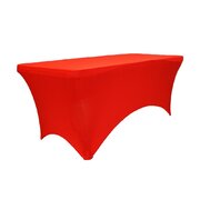 6ft Rectangular Red Spandex Tablecloth