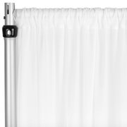 306' OF White Sheer Curtains & Pipes14ft Tall
