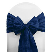 Crinkle Taffeta Tablecloth Navy Blue