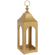 L-Sm Gold Metal Lantern