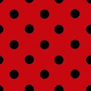 120 Satin Red And Black Dots