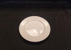 White Swirl Dinner Plate