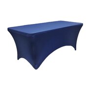 6ft Rectangular Navy Blue Spandex Tablecloth