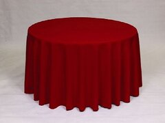 120 Round Red Table Linens