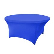 5ft Round Royal Blue Spandex Tablecloth