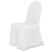 White Poly Banquet Chair Covers