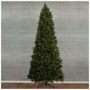 C-Yuletide Pine Pre-Lit Christmas Tree - 12'