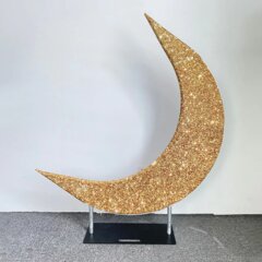 gold-glitter moon