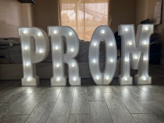 PROM Light Up Letters