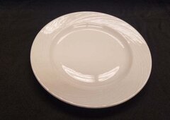 White Swirl Dinner Plate 10"