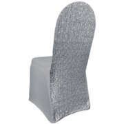 Silver Sequins Spandex Chair Covers