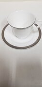 Silver Trim Coffee Cups and Saucer