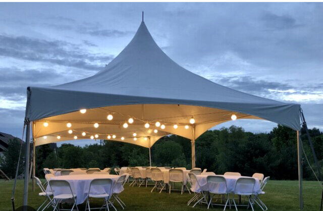Tent Globe Lights (20x20 High Peak) Tent Globe Lights (20x20 High Peak)